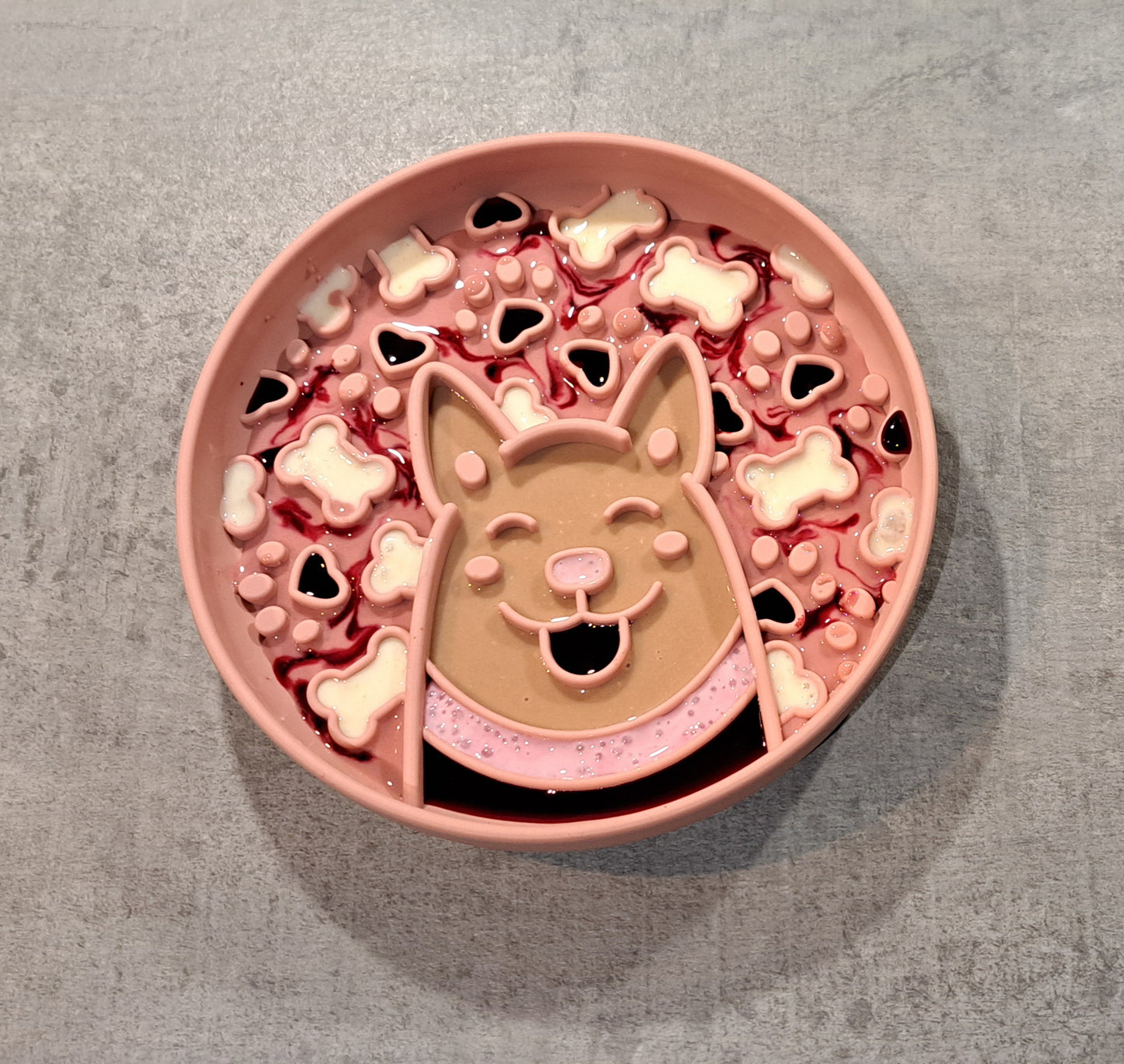 Slow Feeder Bowl - Puppy Love (Blush Pink)