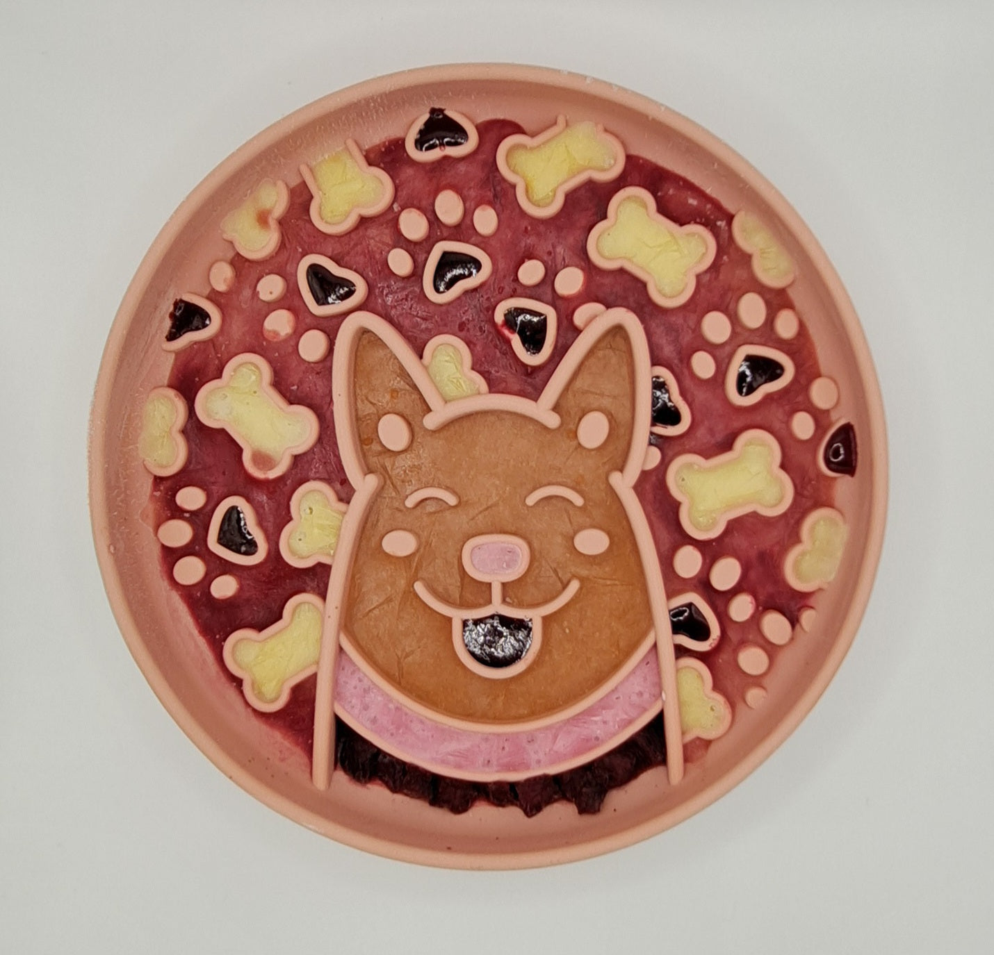 Slow Feeder Bowl - Puppy Love (Burgundy)