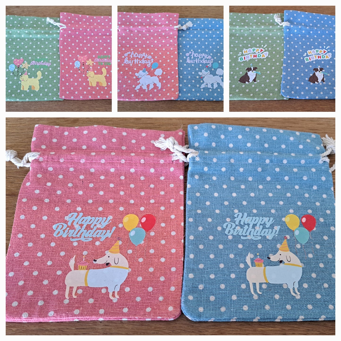 Birthday Treat Bag with a variety of treats & chews - Blue