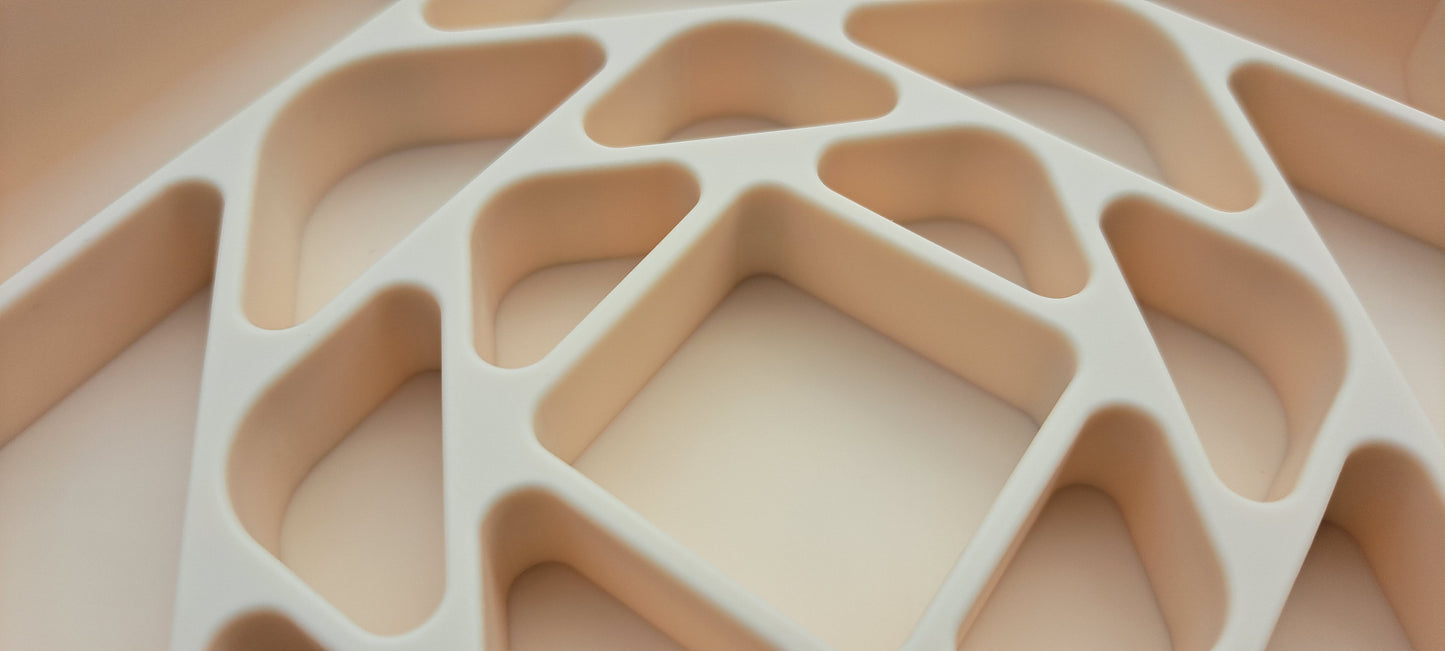 Slow Feeder Bowl - Geometric Buttercream