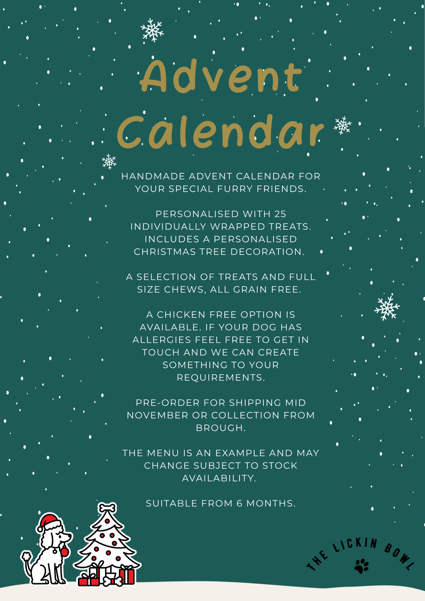 Advent Calendar - Pre Order (Contains Chicken)