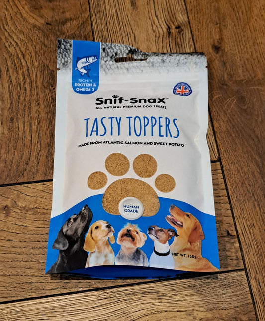 Snif-Snax Salmon and Sweet Potato Tasty Toppers 160g