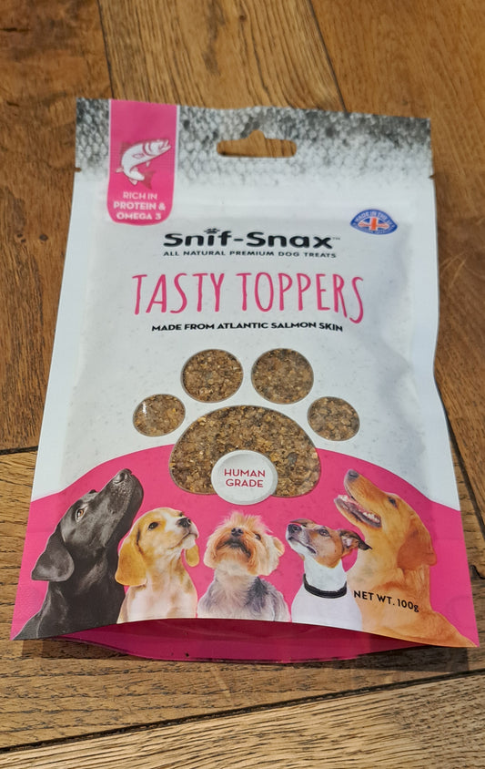 Snif-Snax Pure Atlantic Salmon Tasty Toppers 100g