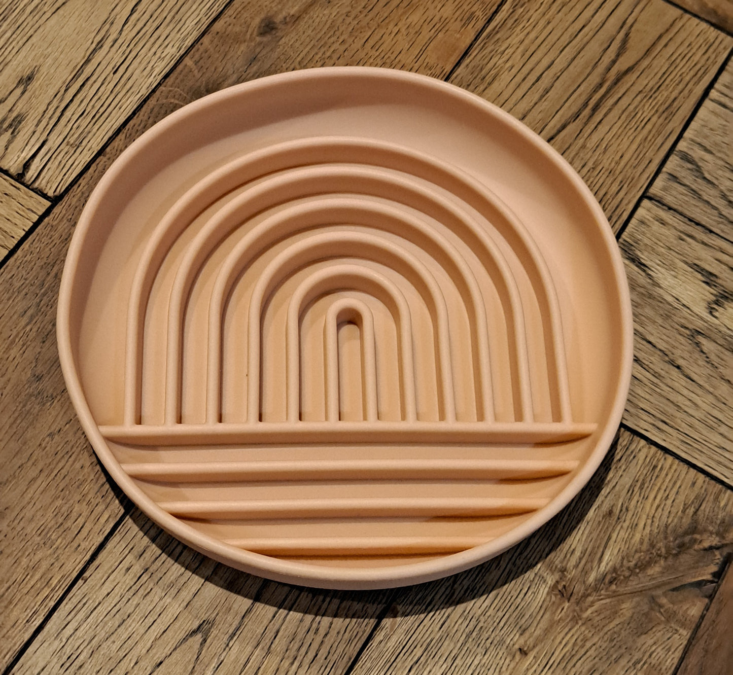 Slow Feeder Bowl - Rainbow Peach