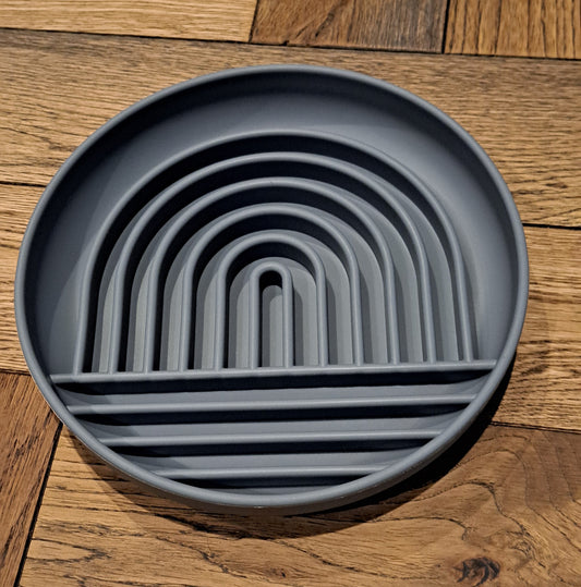 Slow Feeder Bowl - Rainbow Grey