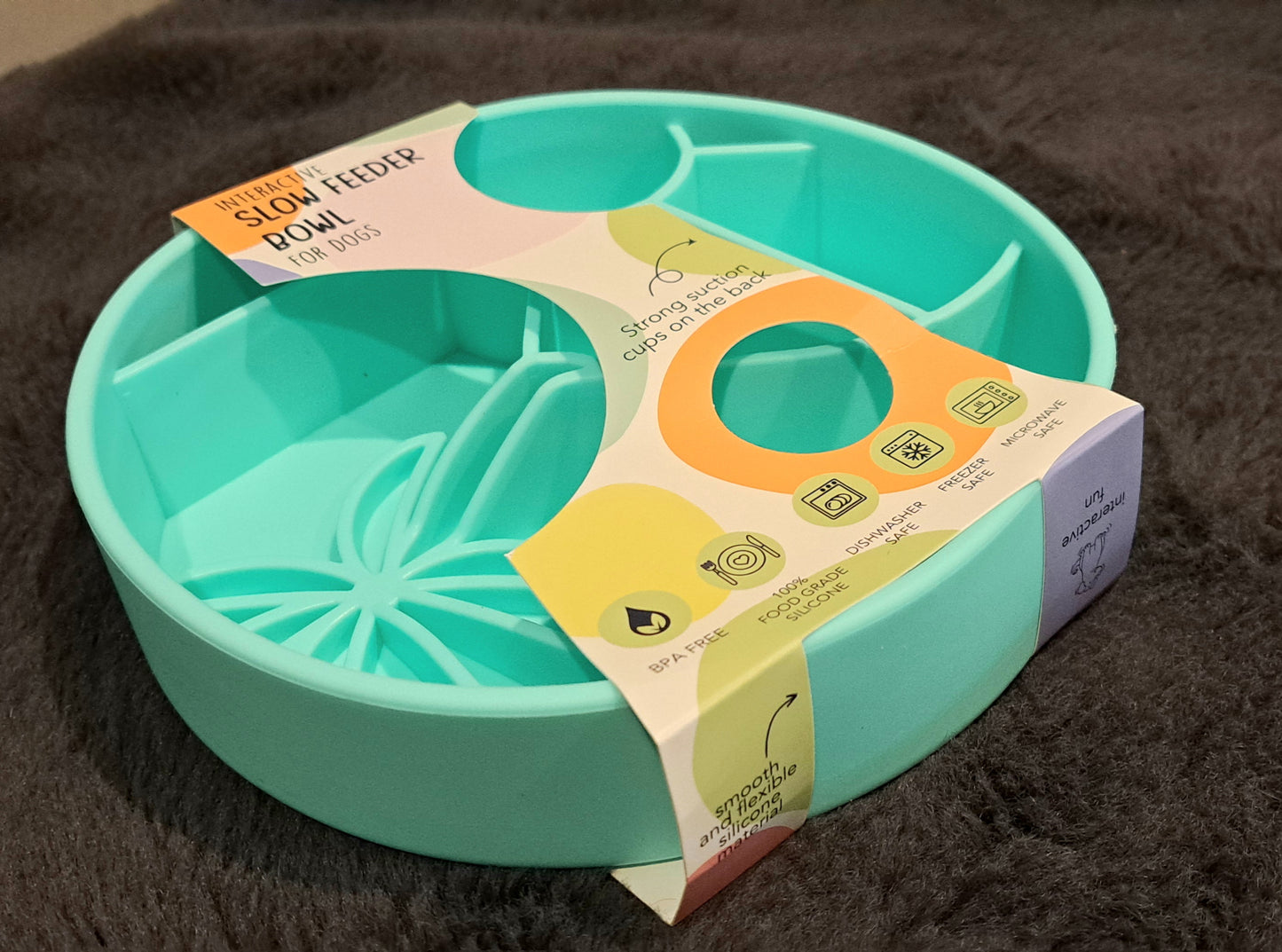 Happy Dingos Coco Loco Interactive Slow Feeding Bowl (Seafoam)