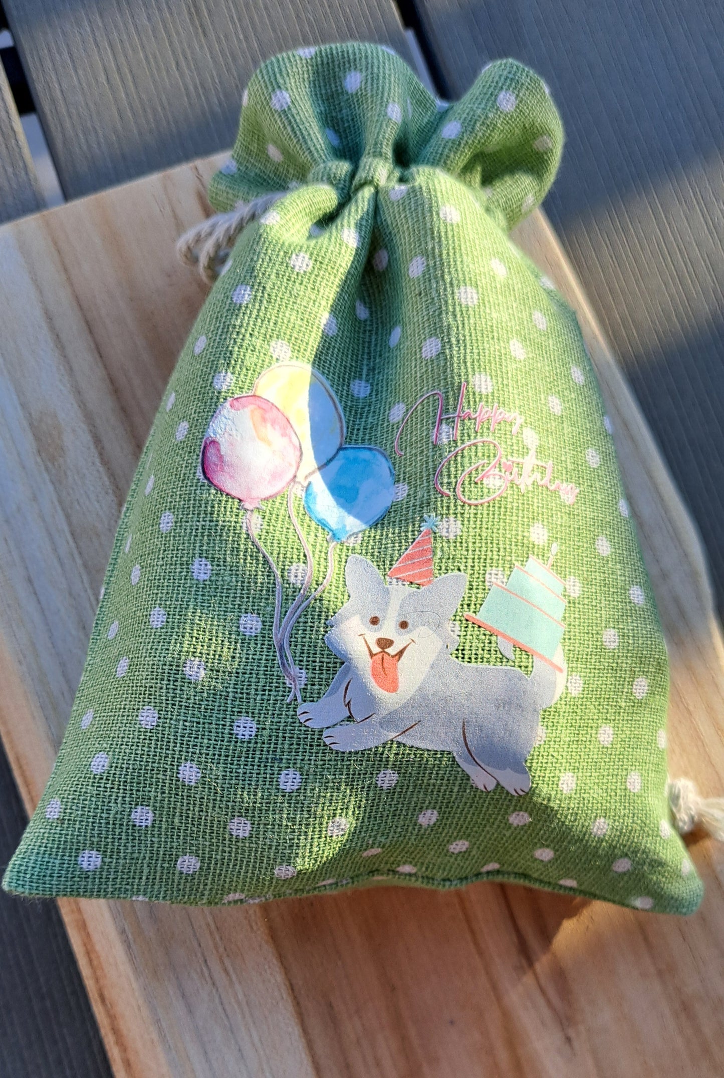 Birthday Treat Bag with a variety of treats & chews - Pink