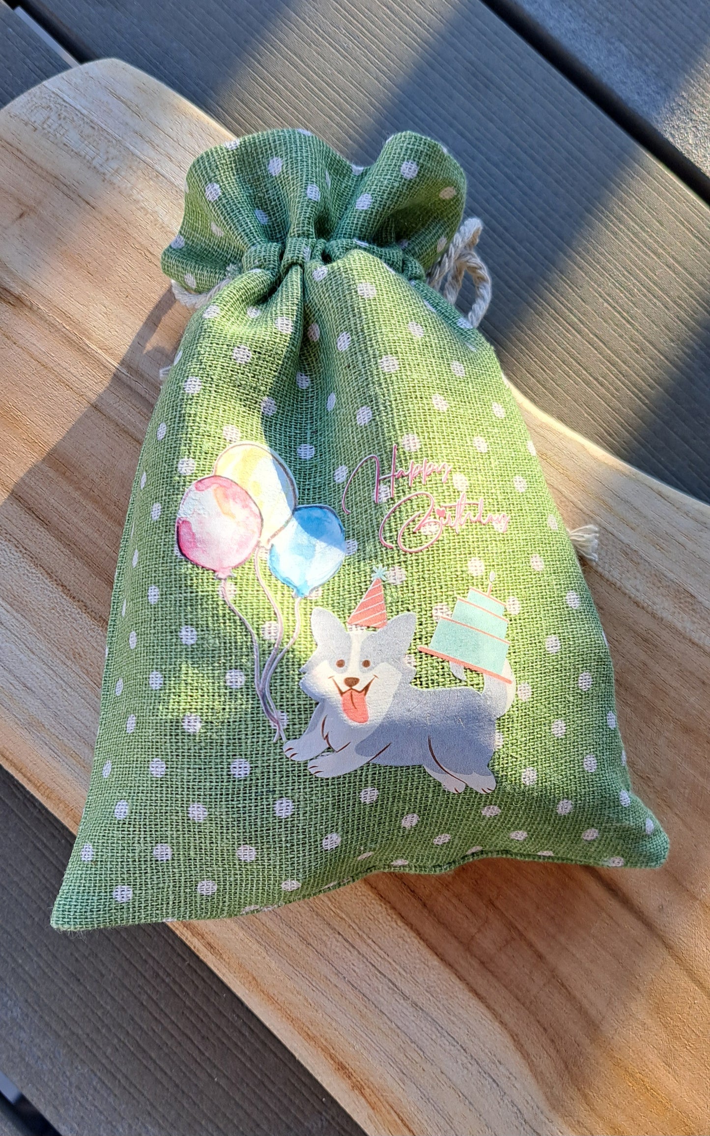 Birthday Treat Bag with a variety of treats & chews - Pink