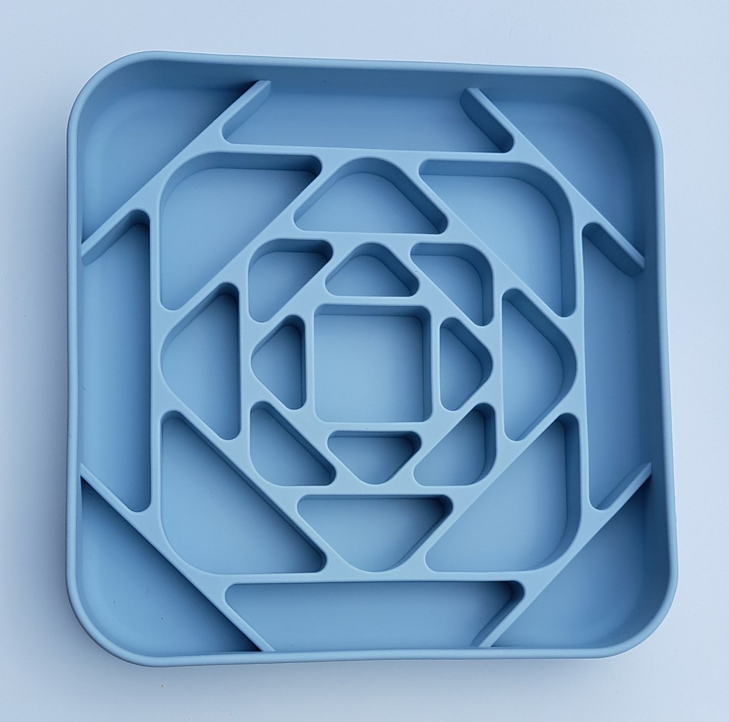 Slow Feeder Bowl - Geometric Sky Blue