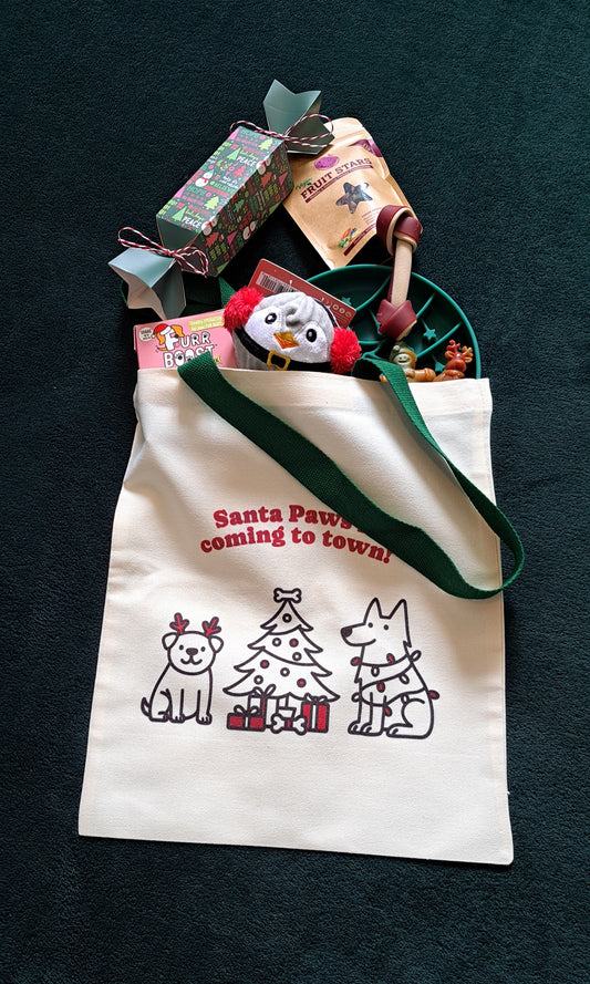 Christmas Santa Paws Hamper - Personalised with a Christmas Decoration