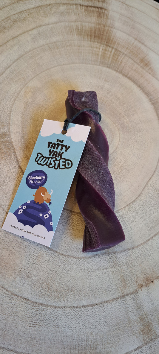 Twisted Yak Chew - The Tatty Yak - Blueberry Medium